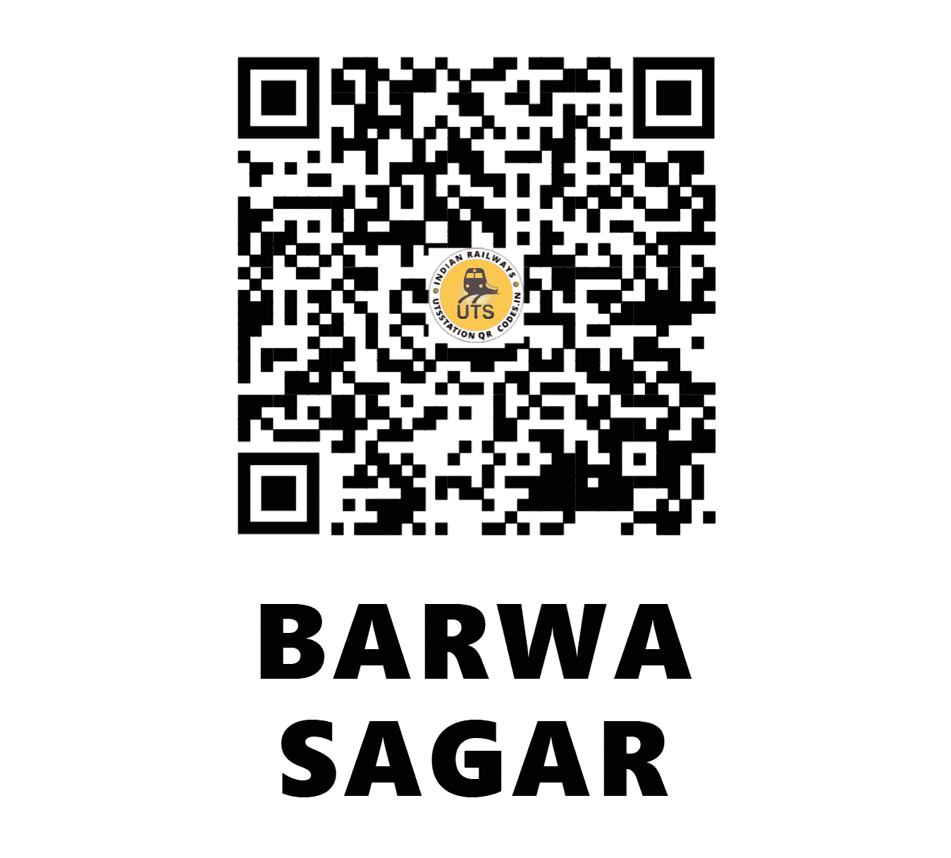 UTS QR Code for BARWA SAGAR - BWR - NC (UTTAR PRADESH)